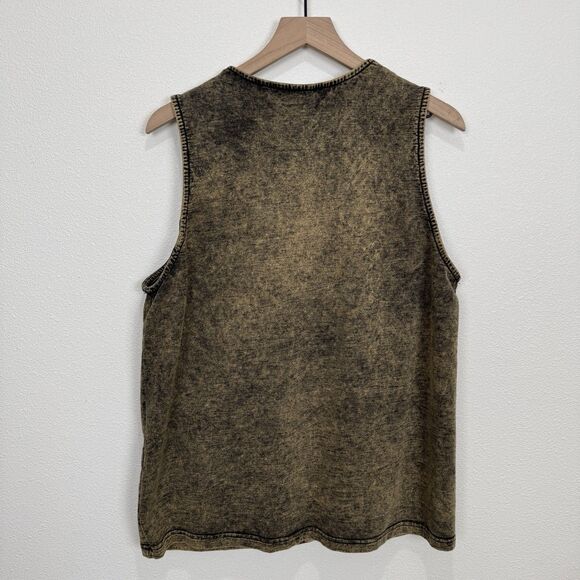 Vtg Focus 90s Dress & Vest Set Womens Small Brown 100% Cotton Lagenlook Hippie - Picture 9 of 16